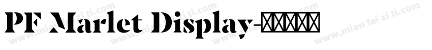 PF Marlet Display字体转换